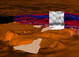 Computer-generated image of natural gas reservoir