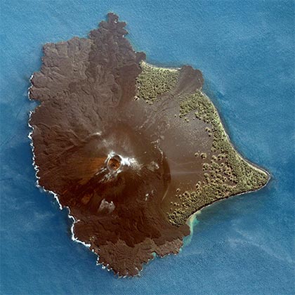 Aerial view of Anak Krakatau