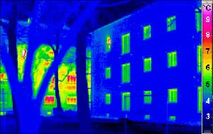 Thermograph of a Passivhaus