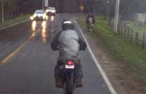 Motorcycle in bad weather Motorcycle in bad weather