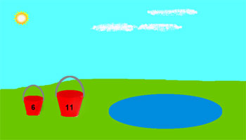 Pails and pond